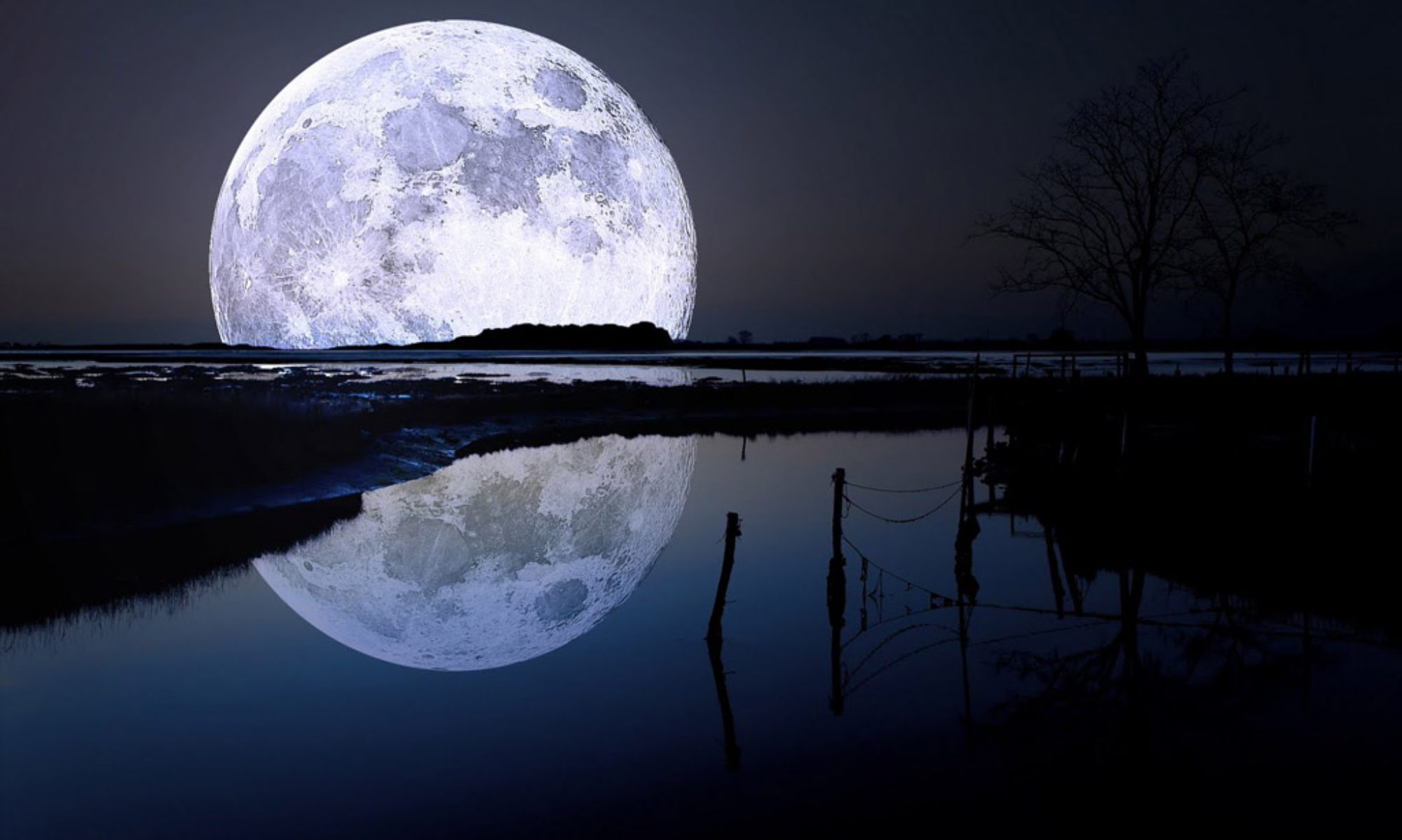 La lune à minuit